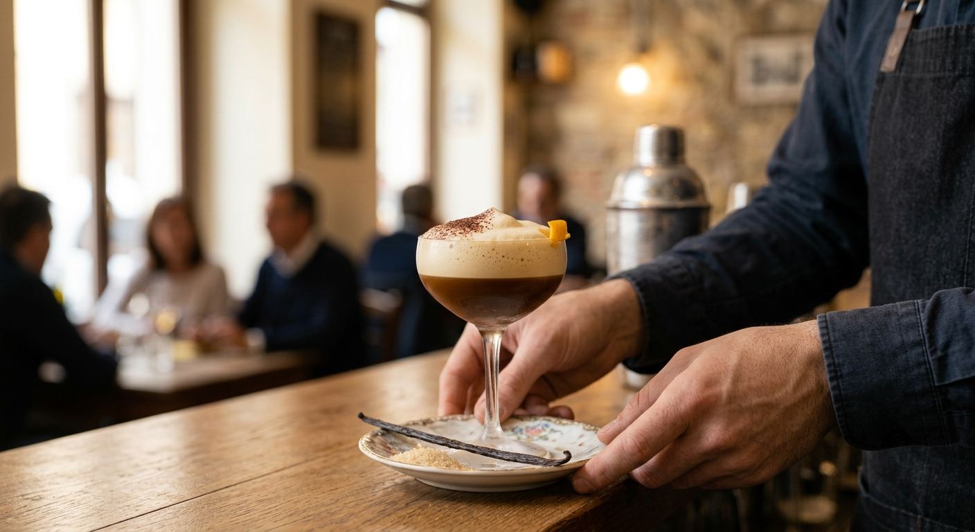 Caffè shakerato z gęstą pianką