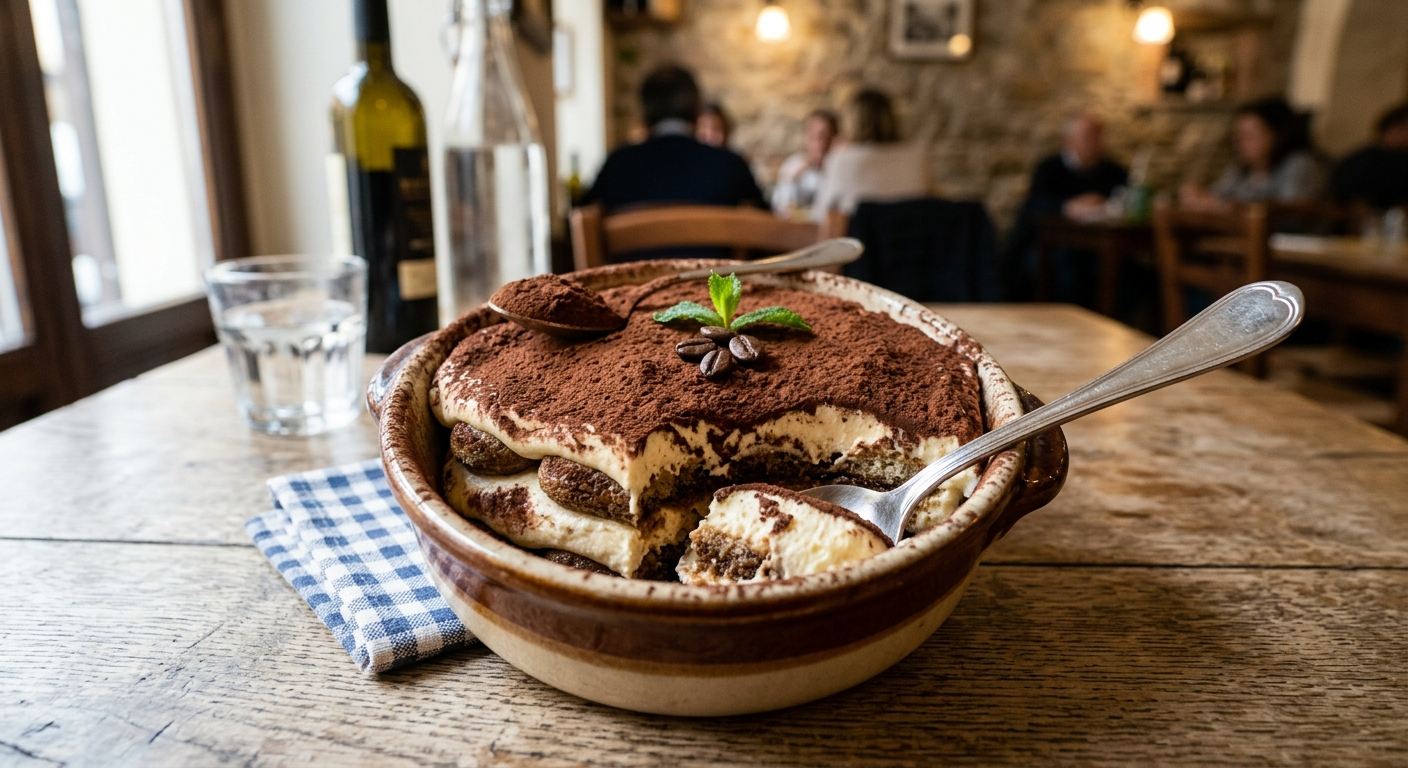 Tiramisu w ceramicznej misce